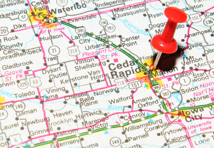 Map of Cedar Rapids